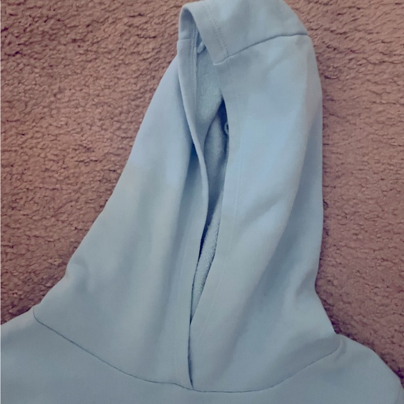Adidas Light Blue And Pink Hooded Sweatshirt For Girls- Size 7/8 Small Hoodie - Picture 3 of 6